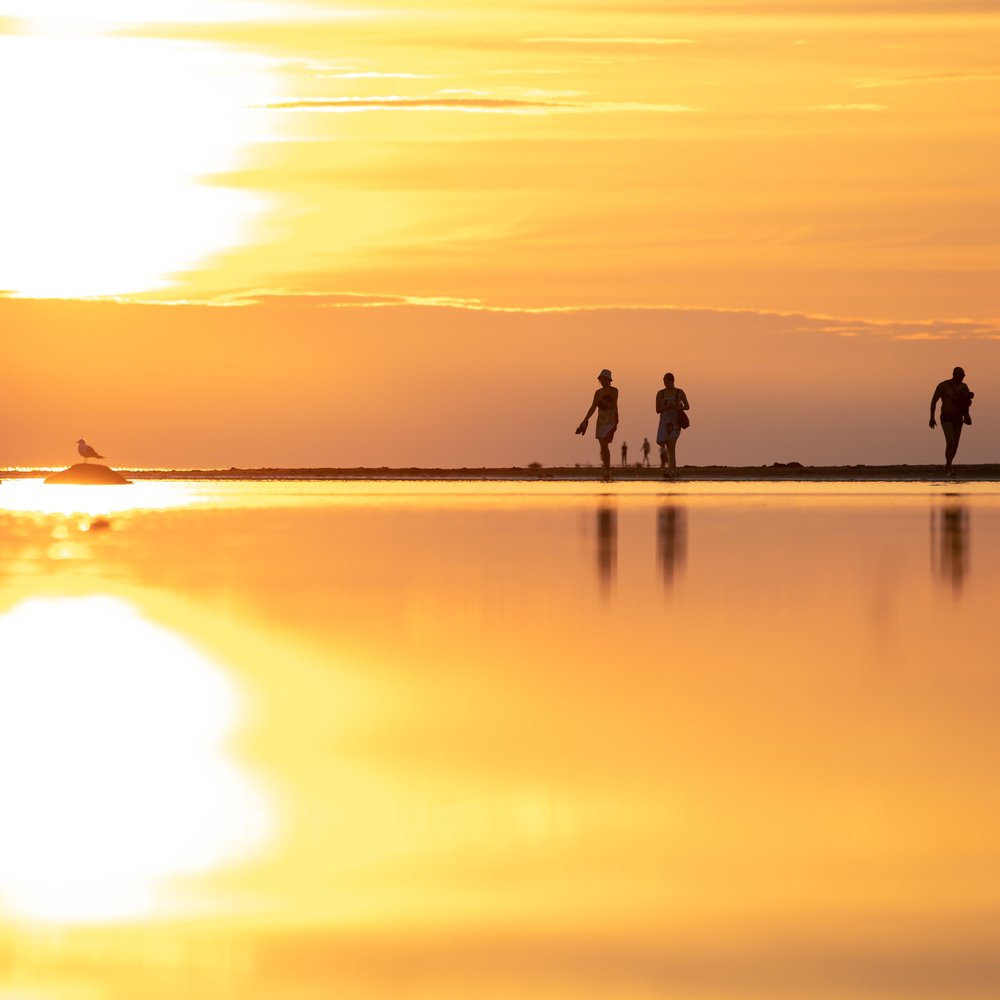 Auringonlasku Kalajoen rannalla